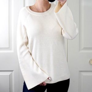 NWT! BR Boho Bell Sleeve Crew Neck Knit Sweater XS